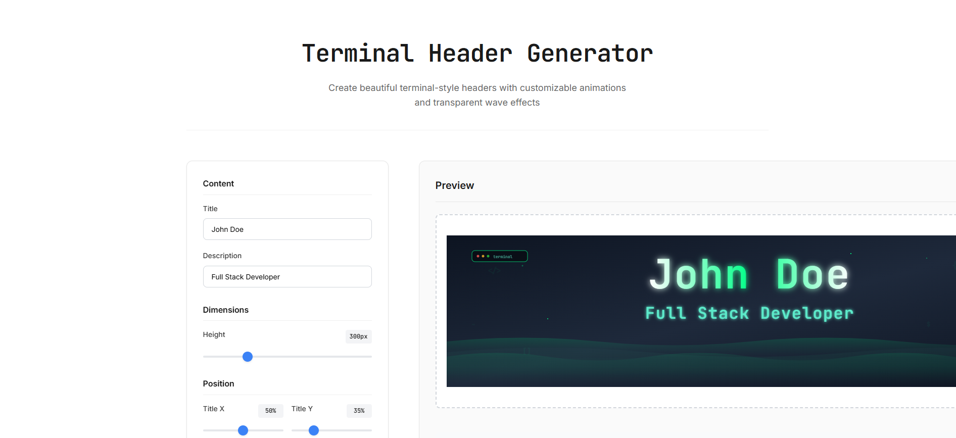 Capsule Generator Interface